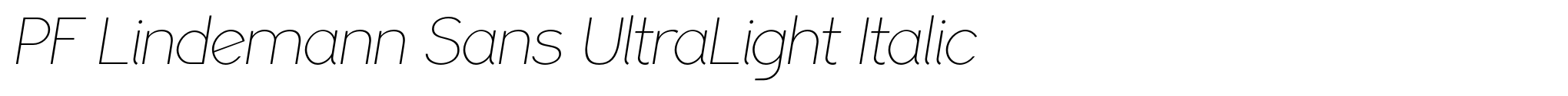 PF Lindemann Sans UltraLight Italic image